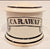 Vintage English Black Transferware Advertising Caraway Spice Jar