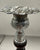 Pair of 19th Century Antique English Victorian Dark Wood Wooden Barley Twist Candlestick (s)