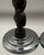Pair of 19th Century Antique English Victorian Dark Wood Wooden Barley Twist Candlestick (s)