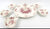 RARE Masons Vintage English Ironstone Red Transferware Serving Tray w/  5 Triangle Relish Dish