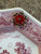 Fragments of Grace No. 42 ~ Christmas Across the Bridge ~ Spode Red Transferware Lucano Embellished Plate