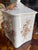 Rare Brown Transferware Charlotte Biscuit Box / Tea Caddy Canister  Basket of Roses