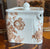Vintage Square Cube Brown Transferware Roses Single Serve Teapot Charlotte Transferware