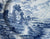 Lg Vintage Blue Transferware Platter Pastoral Scene w/ Church Spire & Winding River