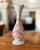 Vintage Red English Transferware Rose Bud Vase Basket Flowers Roses