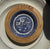 Blue & White Antique English Transfer Ware Carved Wood Butter Dish Tray Board -Midwinter Willow Transferware Plate Insert & Knife