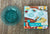 NIB Set of 4 Turquoise Glass Pioneer Woman Embossed Cassie Aqua Plates