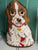 Vintage / Antique Figural Shaped Needlepoint  Springer Spaniel Pillow / Doorstop