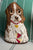 Vintage / Antique Figural Shaped Needlepoint  Springer Spaniel Pillow / Doorstop