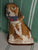 Vintage / Antique Figural Shaped Needlepoint  Springer Spaniel Hound Pillow / Doorstop