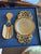 Silver Plated Pierced Tea boxed set Strainer Scoop Strainer & Spoon