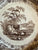 Circa 1834 Antique Park Scenery Staffordshire Brown Transferware Plate Bull Cow