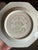 Pinkish Brown Rust Vintage English Ironstone Octagon Plate Chinoiserie Flowers