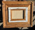 Vintage Signed Original Oil Painting Framed Landscape Stream Woods Velvet Gilt Wood Frame