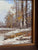 Vintage Signed Original Oil Painting Framed Landscape Stream Woods Velvet Gilt Wood Frame