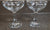 Vtg Bride & Groom Engraved Wedding Champagne Toast Glasses Set Footed Stem Clear
