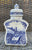 Vintage Tea Caddy or Ginger Jar / Vase Blue Transferware