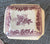 Purple English Transferware Masons Ascot Squared Canister Tea Caddy Flower Basket & Butterfly
