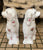 Vintage Pair of X Large Rose Chintz English Staffordshire Spaniel Dog Figurines  - English Country Decor