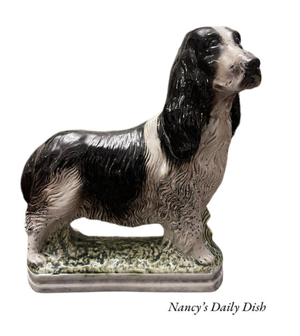 Vintage Figural English Setter Dog Vase , Decanter or Figurine / French Liquor Bottle