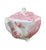 Vintage Red / Pink English Transferware Teapot Farnham Castle Scenes