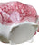 Vintage Red / Pink English Transferware Teapot Farnham Castle Scenes
