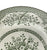 Green Vintage English Transferware Plate Shabby Victorian Roses & Scrolls