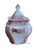 Vintage Sq Red Transferware Masons Vista Dual Handle Sugar Bowl