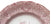 Antique 19th Century Red Transferware Lily of the Valley Garden Buda Plate brickwork Border