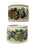 Set of 4 Green Transferware Napkin Rings Masons Paynsley Pansies Fleur De Lis Floral