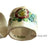 Set of 4 Green Transferware Napkin Rings Masons Paynsley Pansies Fleur De Lis Floral