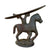 Antique Cast Iron Child's Shoe Shine Stand Equestrian Horse w/ Foot Rest