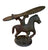 Antique Cast Iron Child's Shoe Shine Stand Equestrian Horse w/ Foot Rest