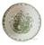 Vintage English Green Transferware Serving Bowl Basket of Fruits & Foliage