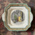 Green Trim Tab Handled Transferware Serving Plate Cries of London Sweet China Oranges