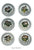 Set of 6 Vintage French Cottage Kitchen Rabbits Game Bird Plates