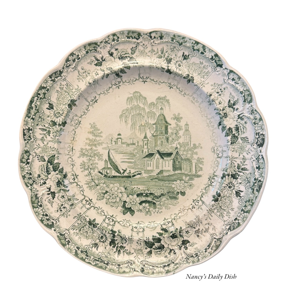Transferware Green Transferware