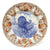 RARE Antique Wedgwood Blue & Brown Hand Painted Polychrome Bi Color Transferware Turkey Plate