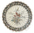 Spode Copeland Victorian Aesthetic Movement Brown Turquoise Transferware Platter ROUND PLATTER Monarch Butterfly & Daisies