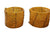 Set of 8 Orange Amber Beaded  Napkin Rings
