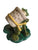 Vintage Majolica Frog on Lily Pad w/ Wicker Matches / Toothpick Holder