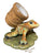 Vintage Majolica Frog on Lily Pad w/ Wicker Matches / Toothpick Holder