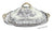 Antique 19th C Staffordshire Mulberry Black  Transferware Pearlware Covered Dish