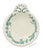 Teal Transferware Tab Handle Sauce or Butter Pat Victorian Florals  Grindley Restaurant Ware