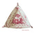 Red Toile Transferware Masons Watteau Triangle Bowl with Figural Dragons Heads Romantic Staffordshire