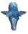 Vintage Hand Carved Wooden Dimensional Cow / Bull Head Figure w/ Glass Eyes