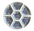 Antique Blue & White Lazy Susan Serving Set / Dinner Party