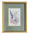 Vintage English Woven Silk Swallow Bird Framed & Matted