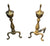 Pair of Vintage Brass Fireplace Andirons Firedogs