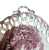 RARE Antique Purple & White Transferware Filigree Fretwork Chestnut Bowl w/ Grazing Sheep